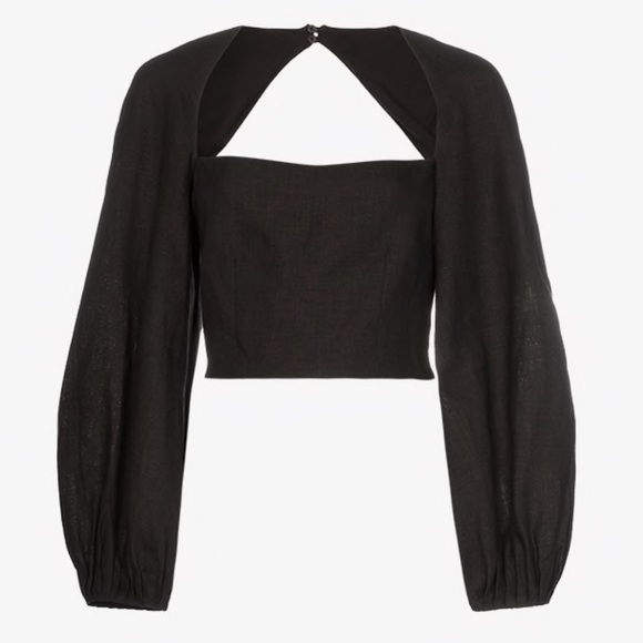 Mara Hoffman Tops - $325 Mara Hoffman Moon Black Open Back Crop Top